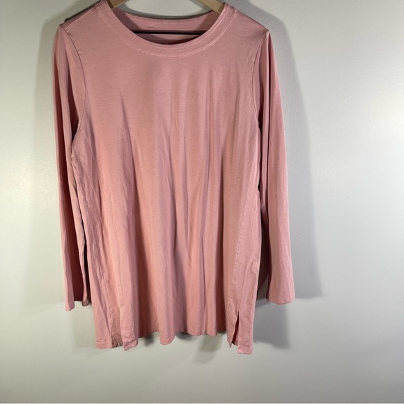 J.Jill Luxe Supima® forward-seam tunic Top Size L Color Pink - Picture 2 of 9